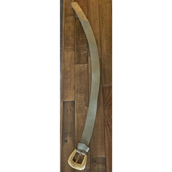 Vintage Patricia Green Details Leather Belt Gold hardware Size Large - Picture 3 of 6
